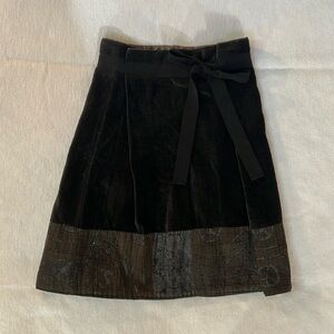 NWOT Dosa OOAK black velvet skirt size small